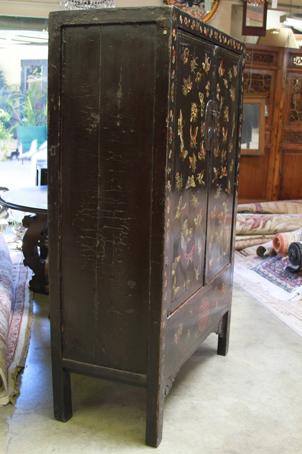 18th Century Chinese Butterfly Cabinets 1