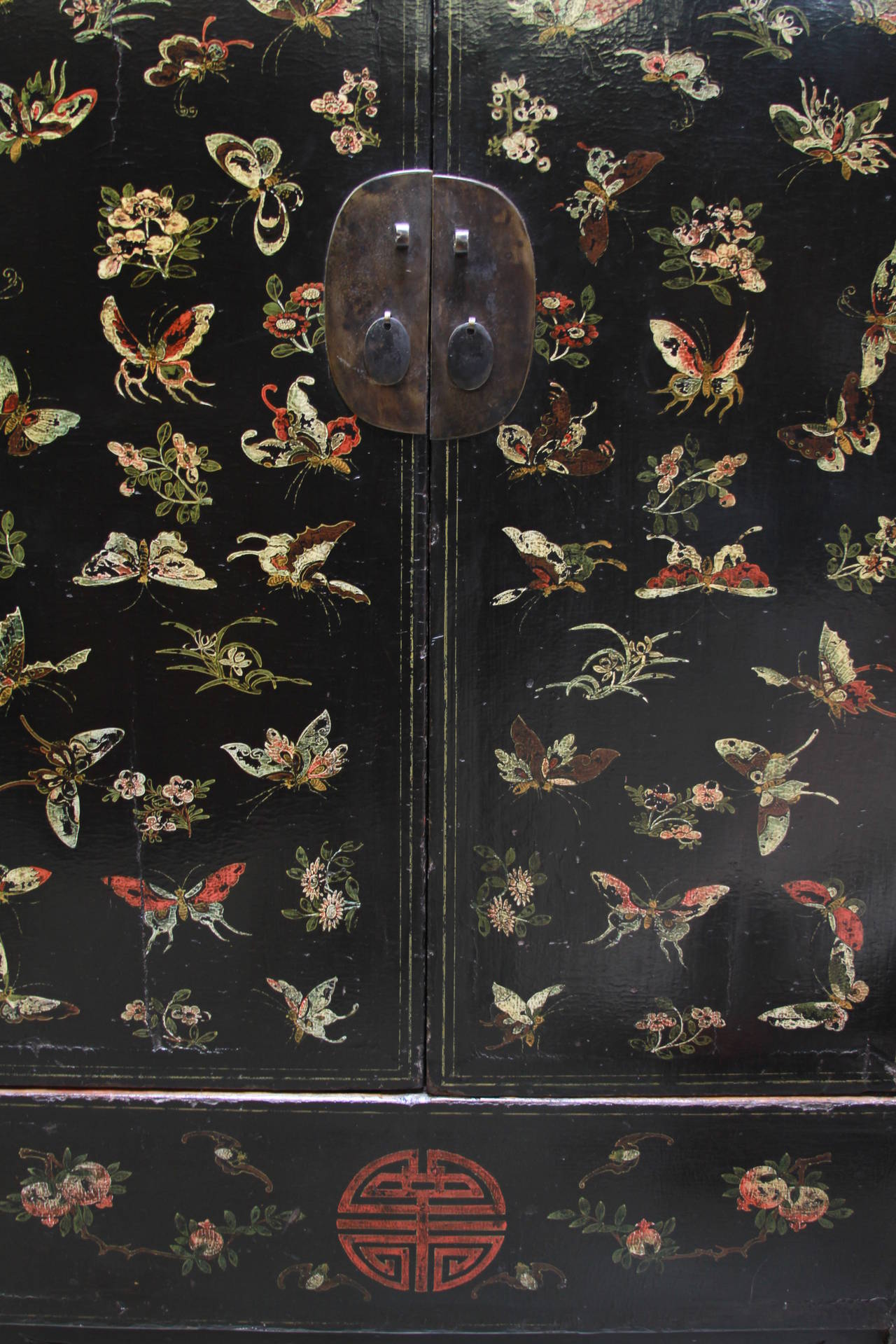 Qing 18th Century Chinese Butterfly Cabinets