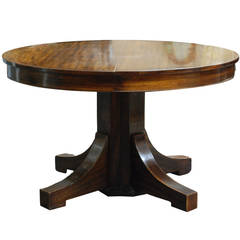 Antique 19th C. English Mahogany Pedestal Table