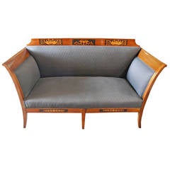 Danish Inlaid Empire Sofa