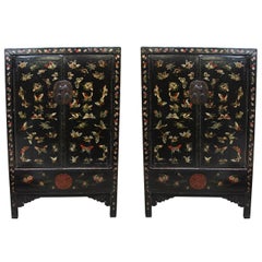Antique 18th Century Chinese Butterfly Cabinets