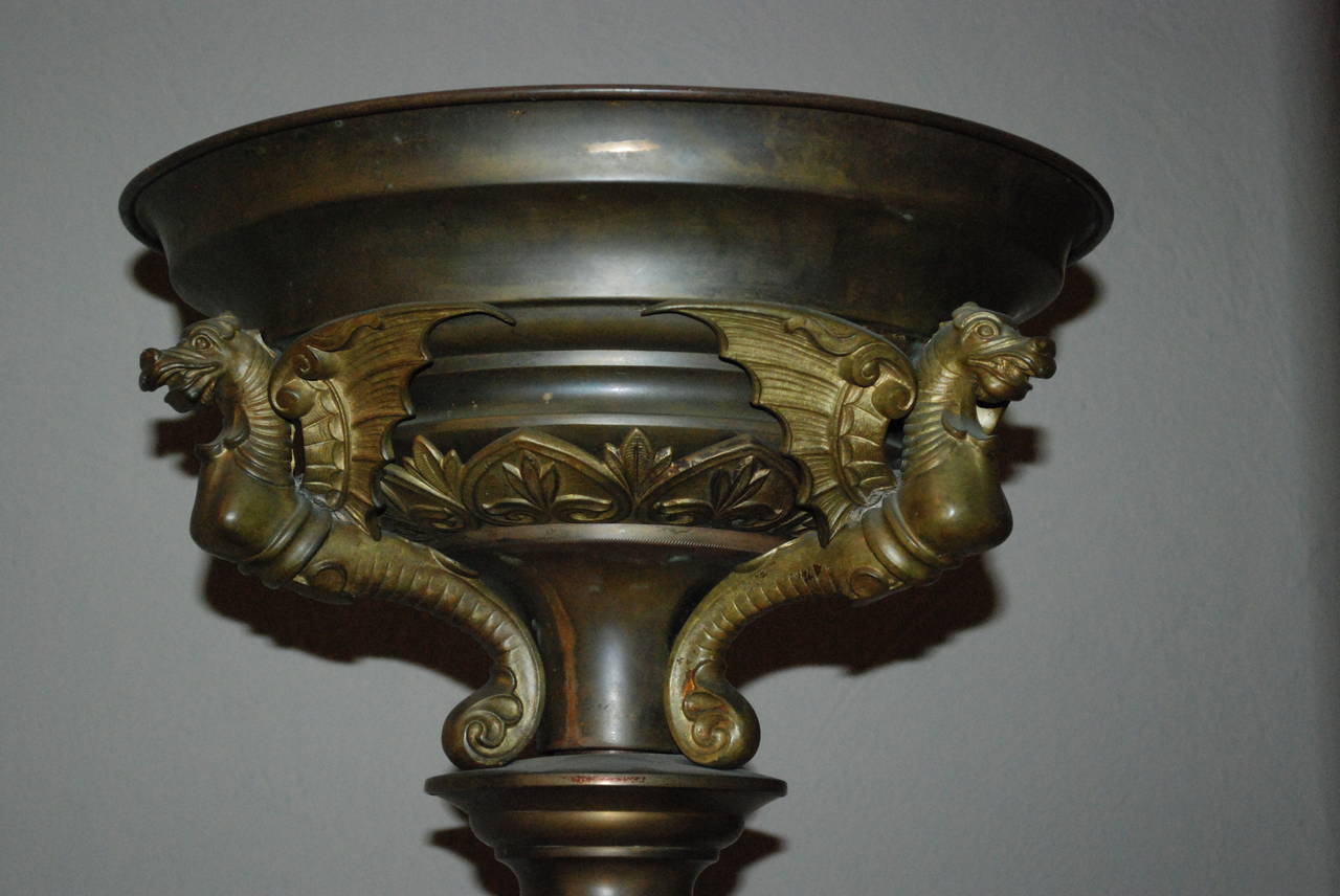 Bronze 19th Century Large Victorian Torchiere