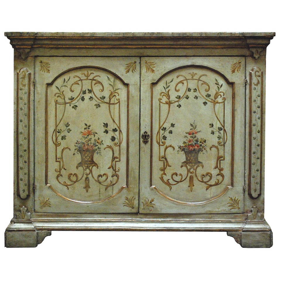 Early 19th Century Italian Painted Buffet with Key