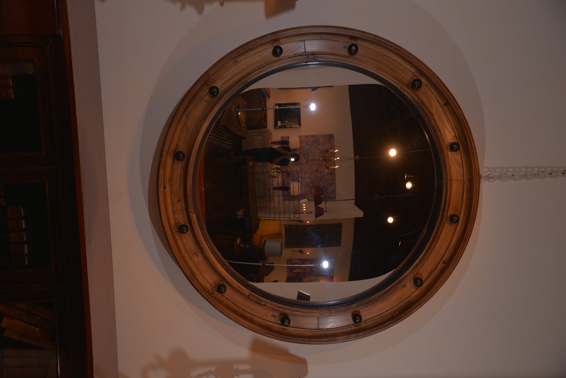 Mid-20th Century Convex Mirror Frame Made From Reclaimed Elements