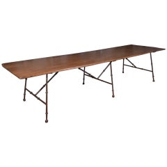 Oak 
Iron Dining Table From Spanish Majorca