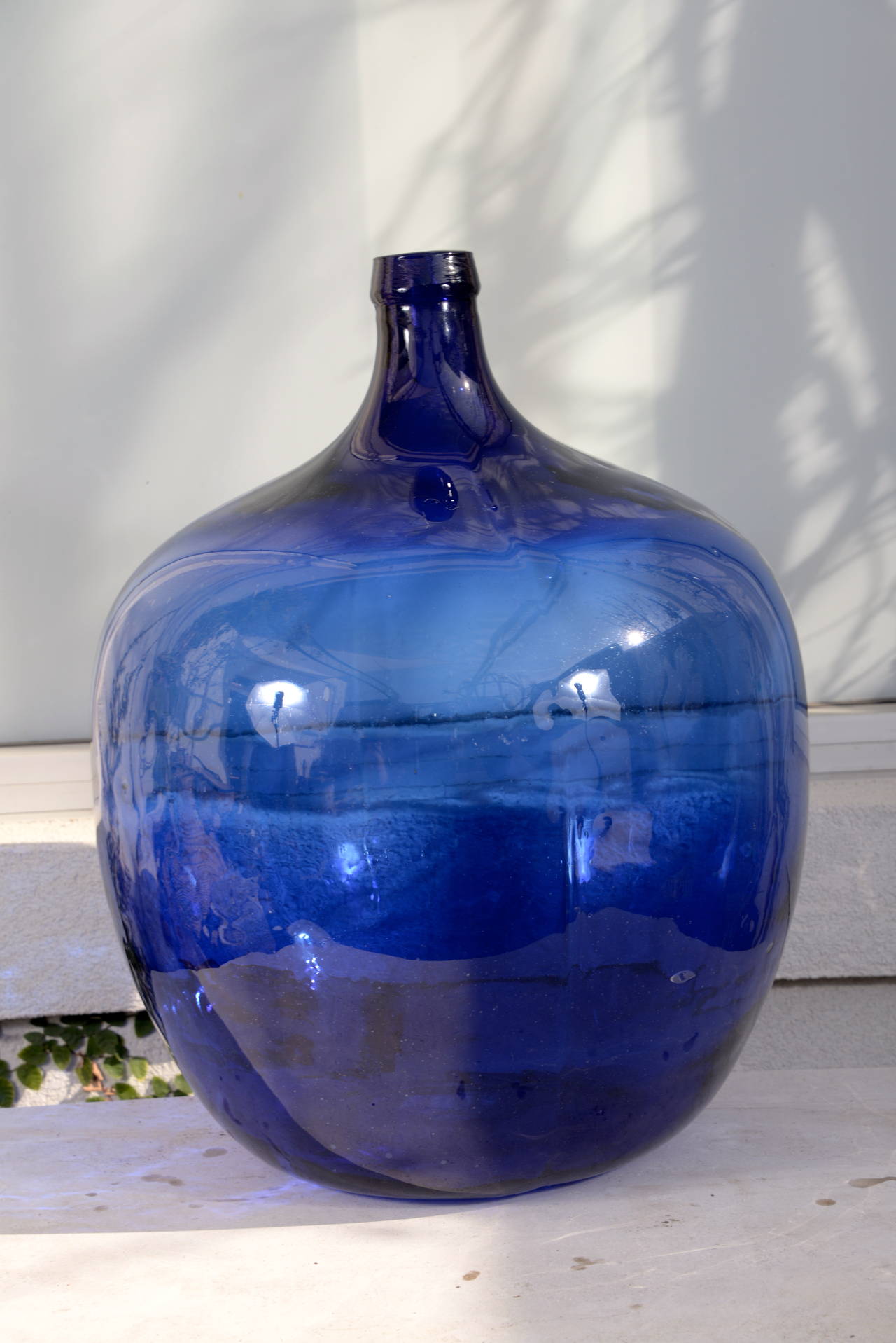 Early 20th Century Rare French Cobalt Blue Dame-Jeanne