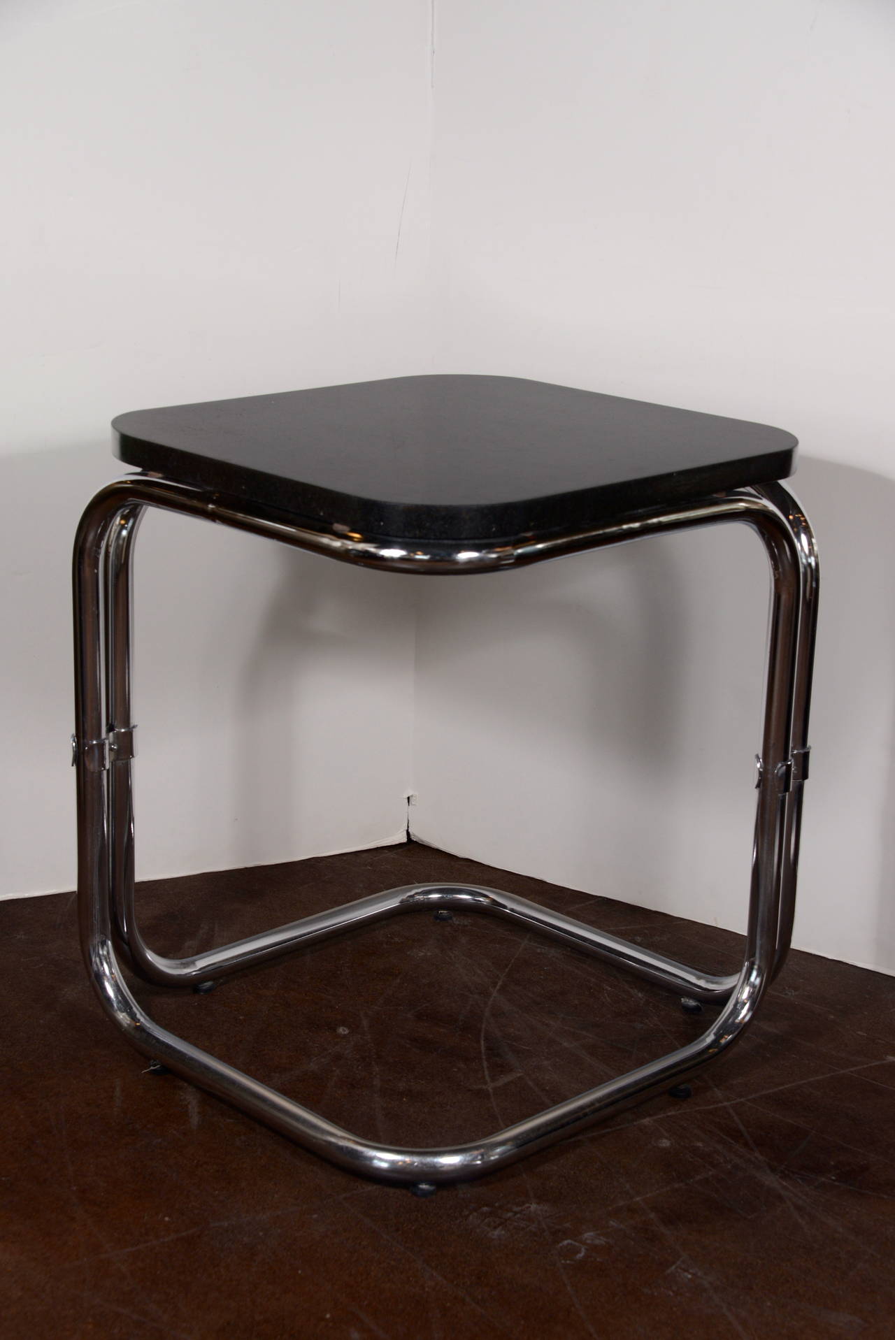 Mid-Century Modern Contemporary French Black and Silver Tables, 28