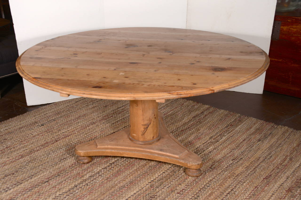 Pedestal Design Dining Table made from Reclaimed Pine