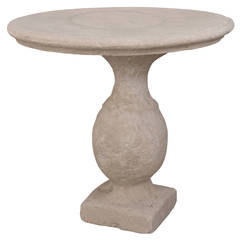 20th C. French Oval Top Limestone Garden Table