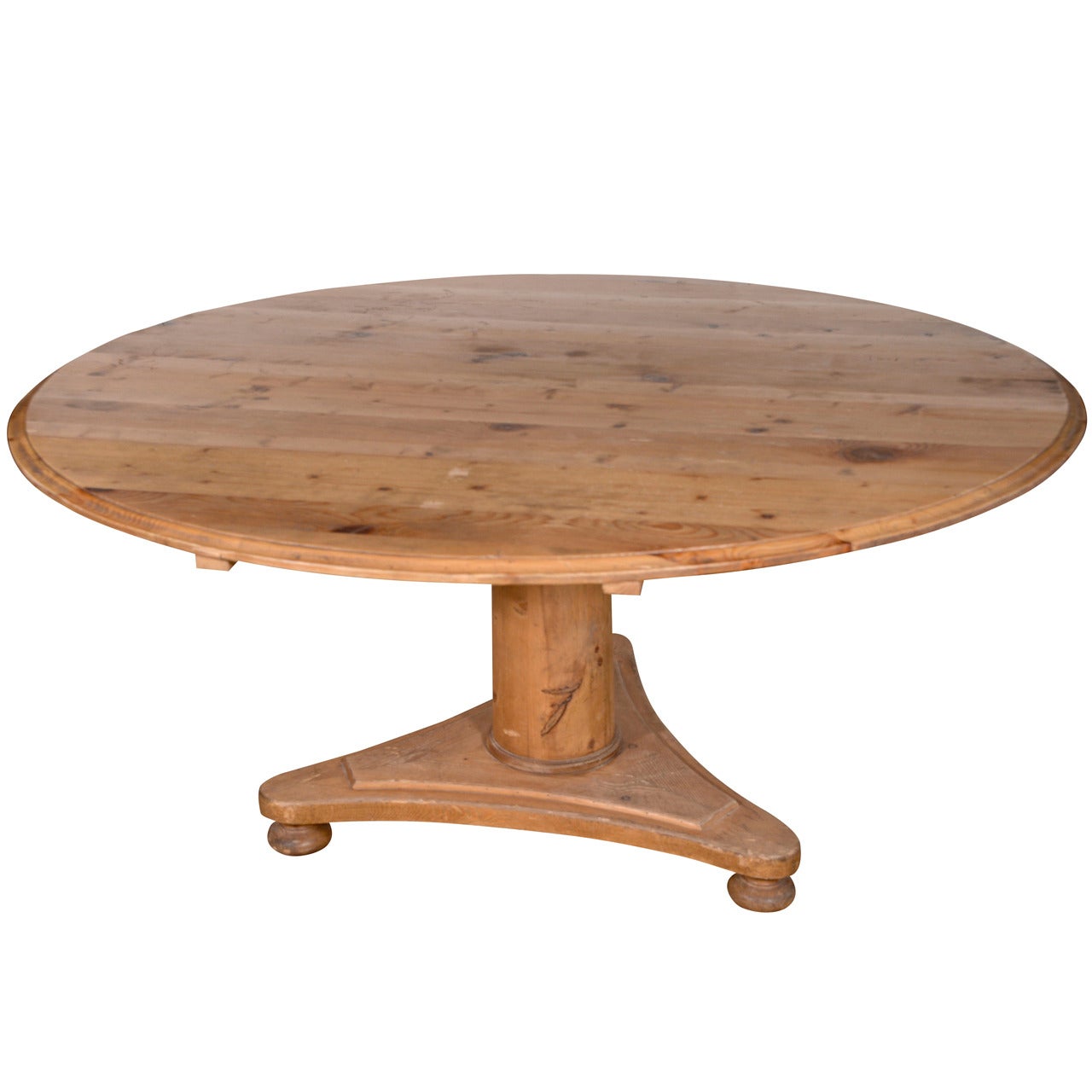 Pine Pedestal Design Dining Table