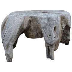 Used Organic Form Teak Garden Table