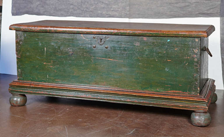 Circa 1880 South Asian Storage Trunk on Stand