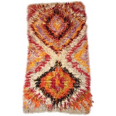 Multicolor Angora Tulu Filikli Used Kilim Rug