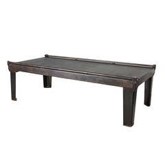 Vintage Metal Shop Table Reduced to Coffee Table