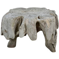 Used Organic Form Teak Garden Table