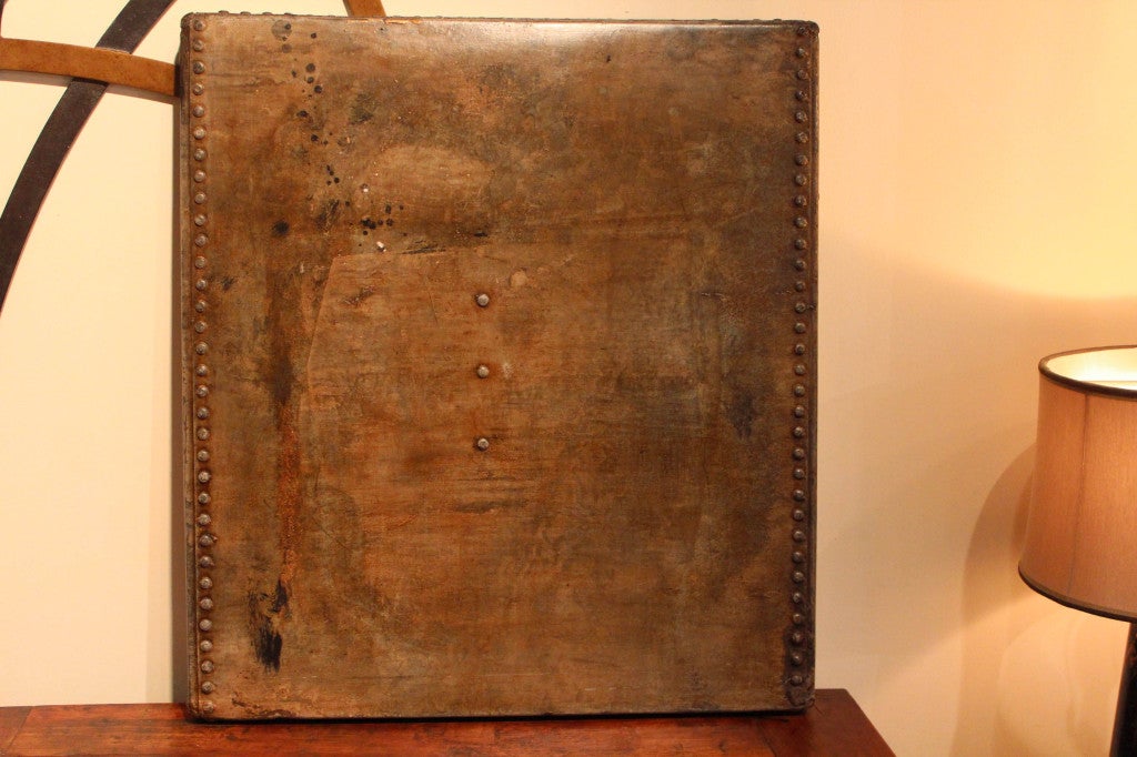 Antique Tole French Riveted Panel