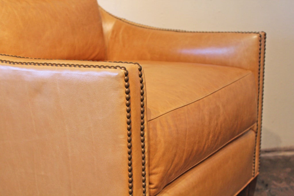 Contemporary Wesley Hall Leather Chair