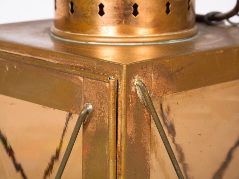 French Copper Lantern, Late 1800s 1