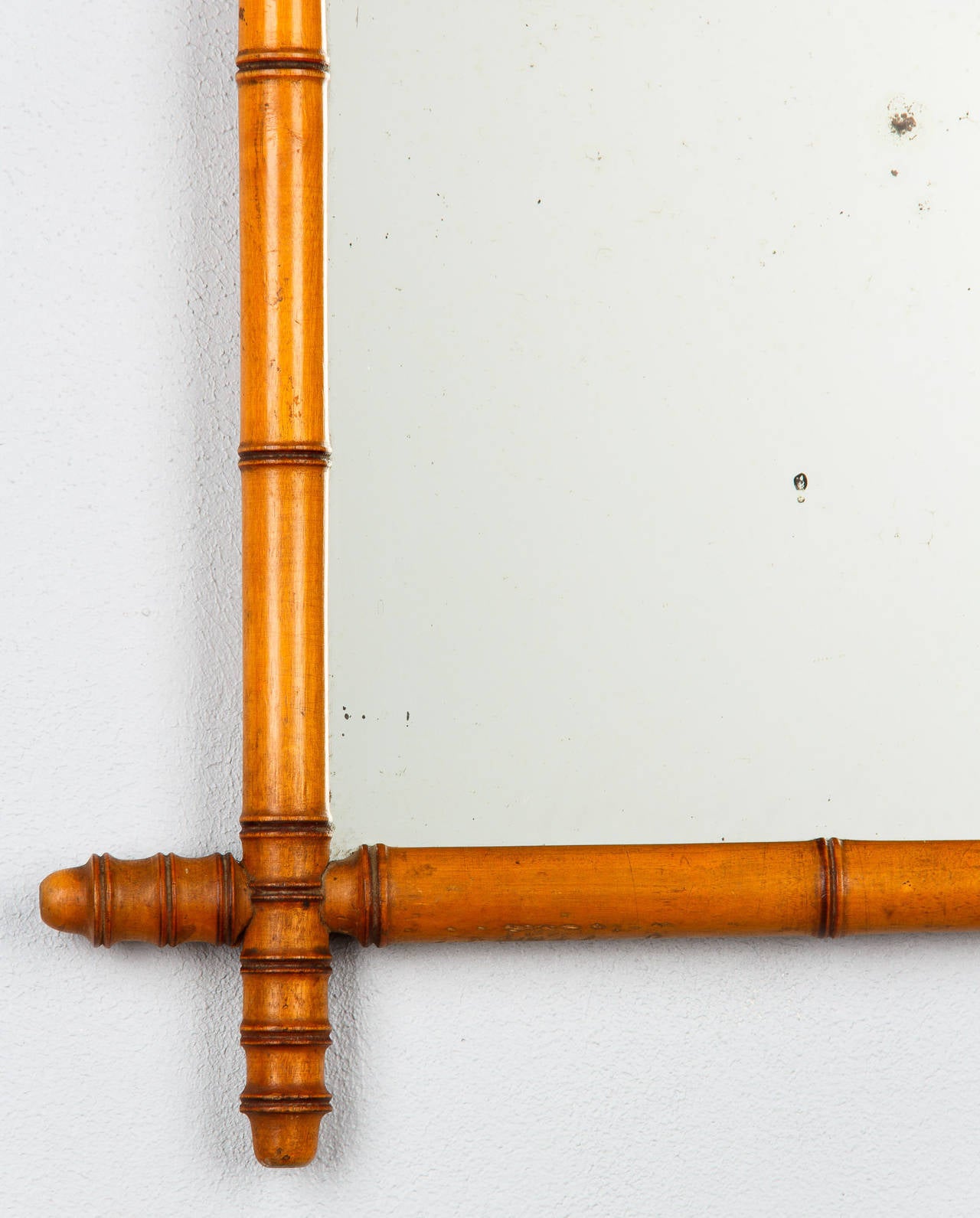 French Faux Bamboo Mirror, Early 1900s 2