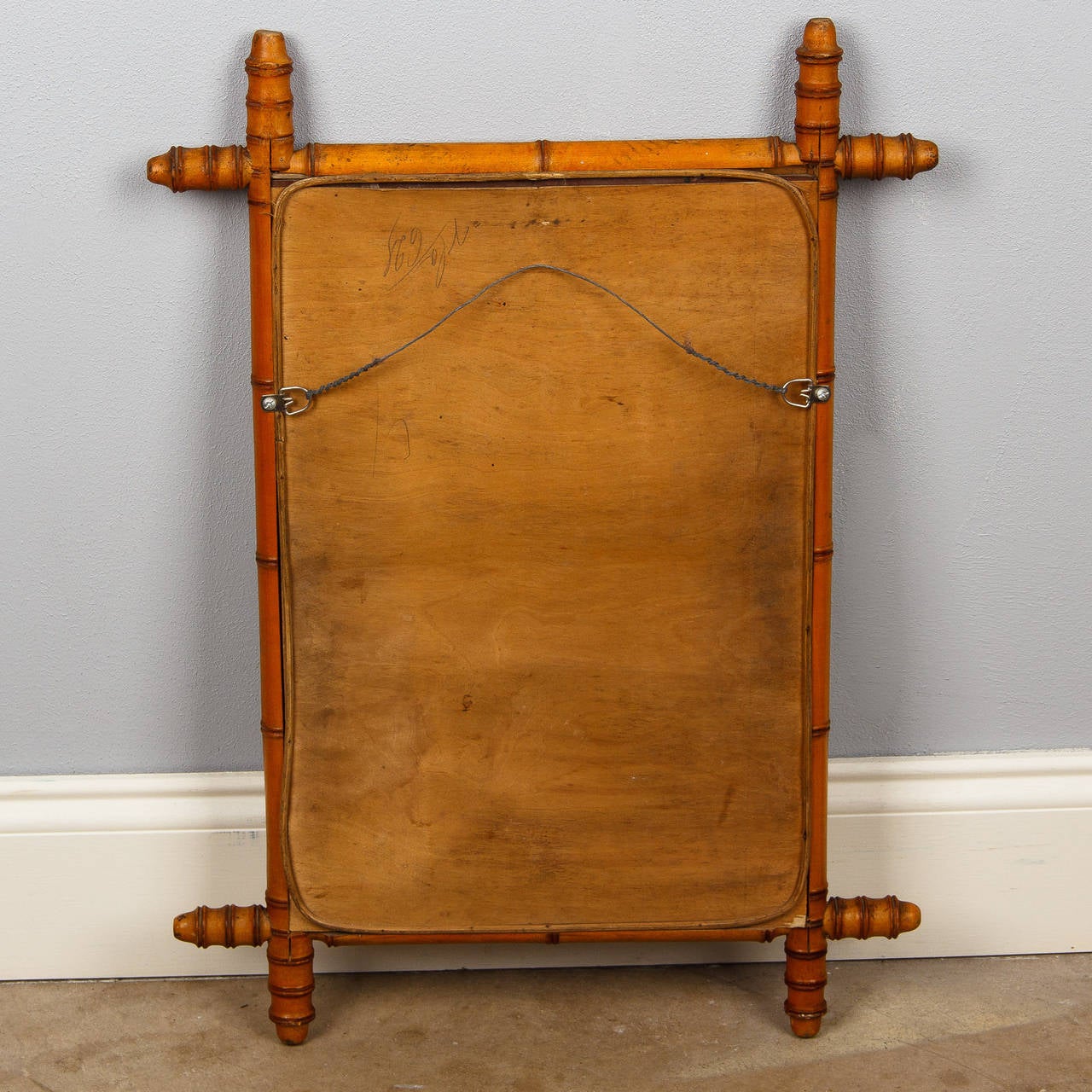 French Faux Bamboo Mirror, Early 1900s 3