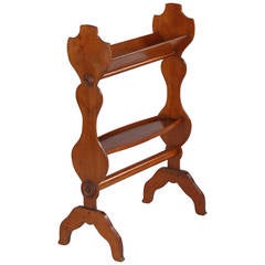 French Cherry Wood Seamstress Side Table, circa 1900s