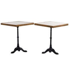 Pair of 1950's French Bistro Tables