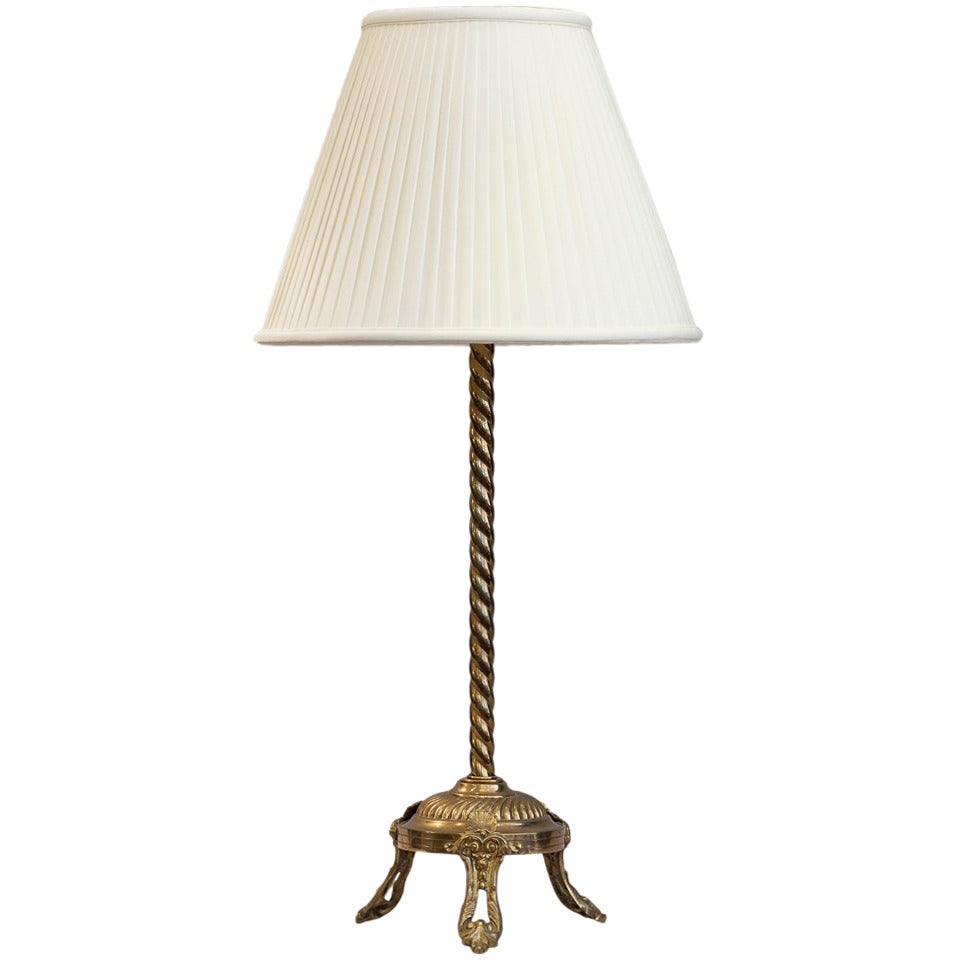 French 1900's Brass Table Lamp
