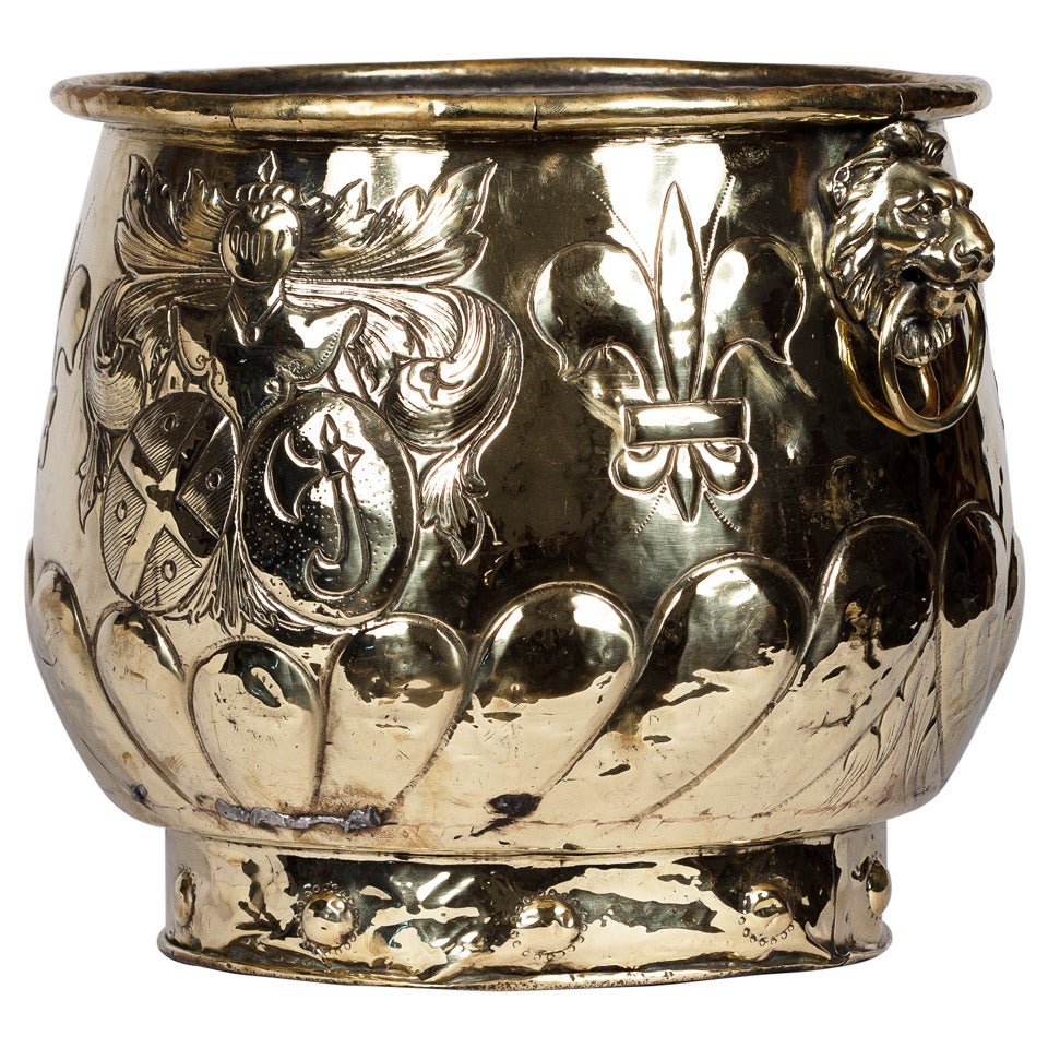 Louis XIV Period Brass Jardiniere or Planter, 18th Century