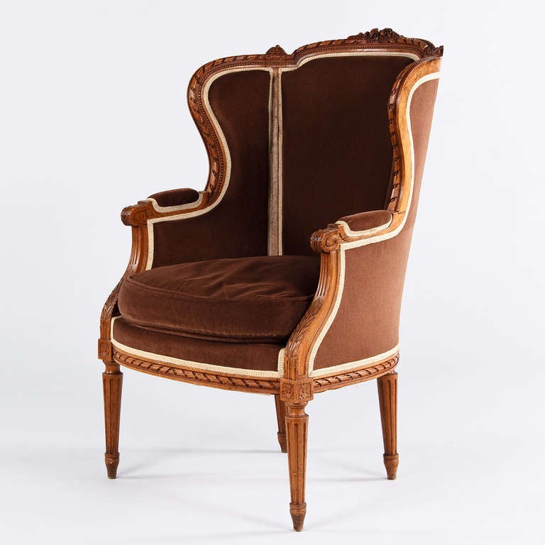 French Louis XVI Style Bergere Armchair