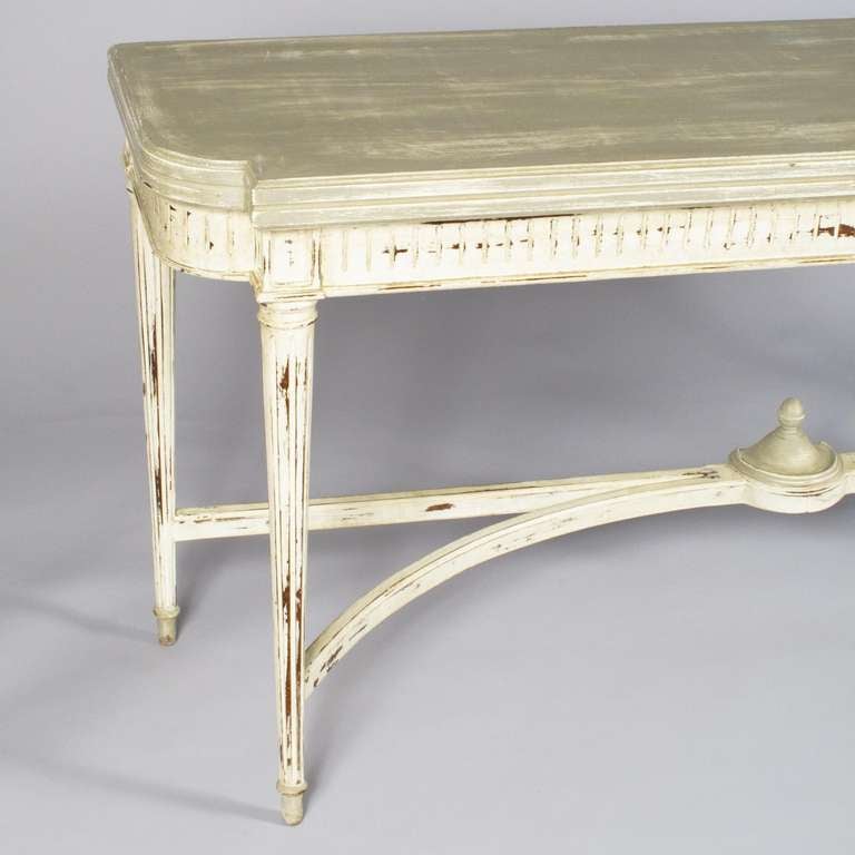 Louis XVI Style Painted Console Table In Good Condition In Austin, TX