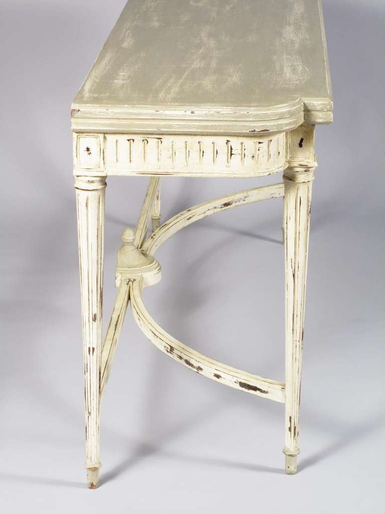 French Louis XVI Style Painted Console Table