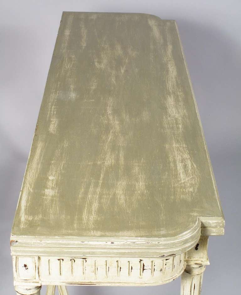 20th Century Louis XVI Style Painted Console Table