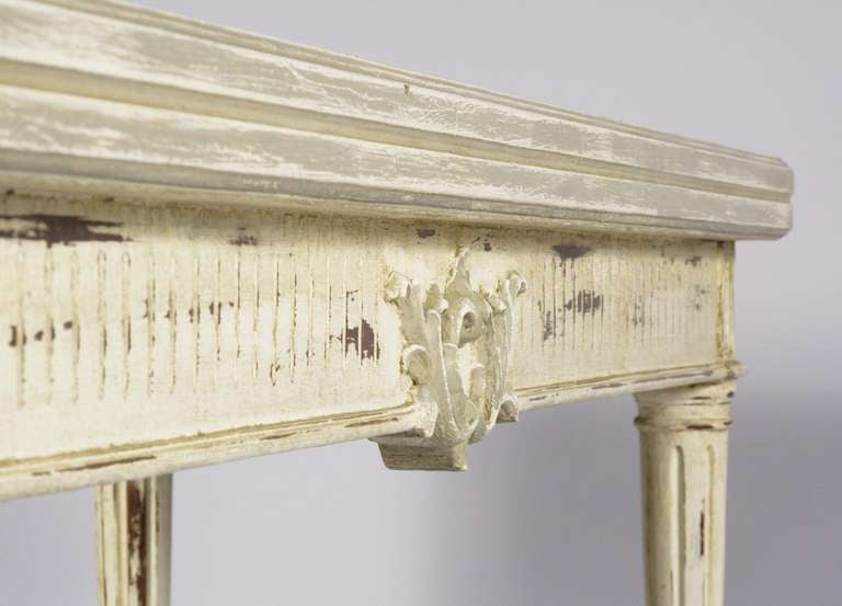 Louis XVI Style Painted Console Table 1