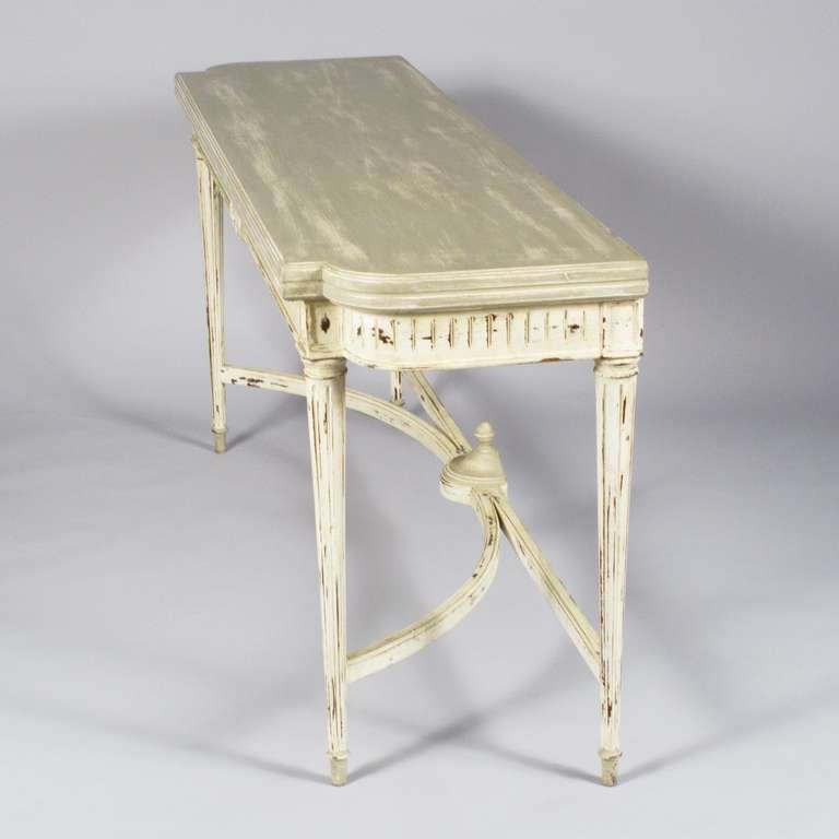 Louis XVI Style Painted Console Table 3