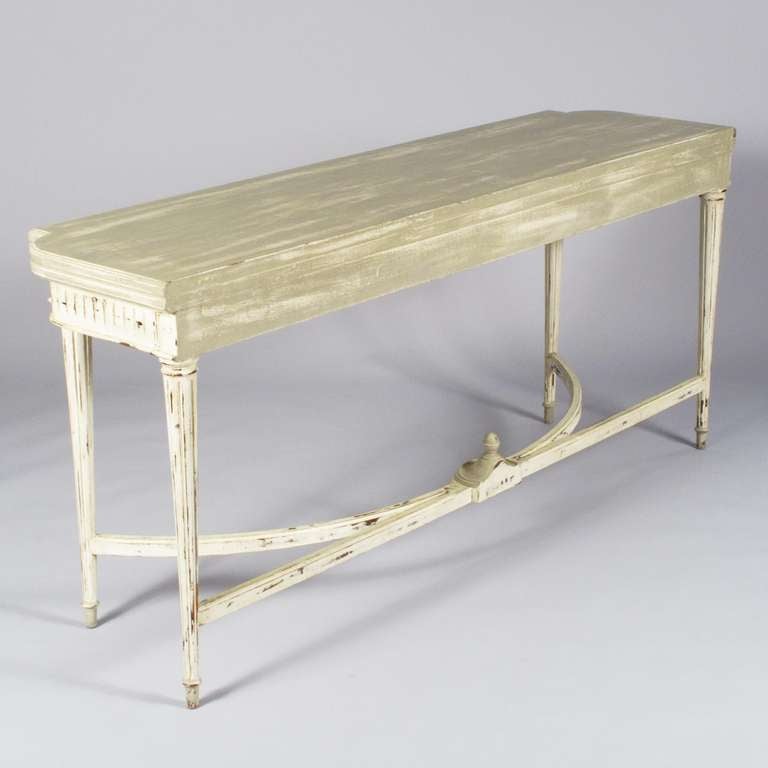 Louis XVI Style Painted Console Table 4