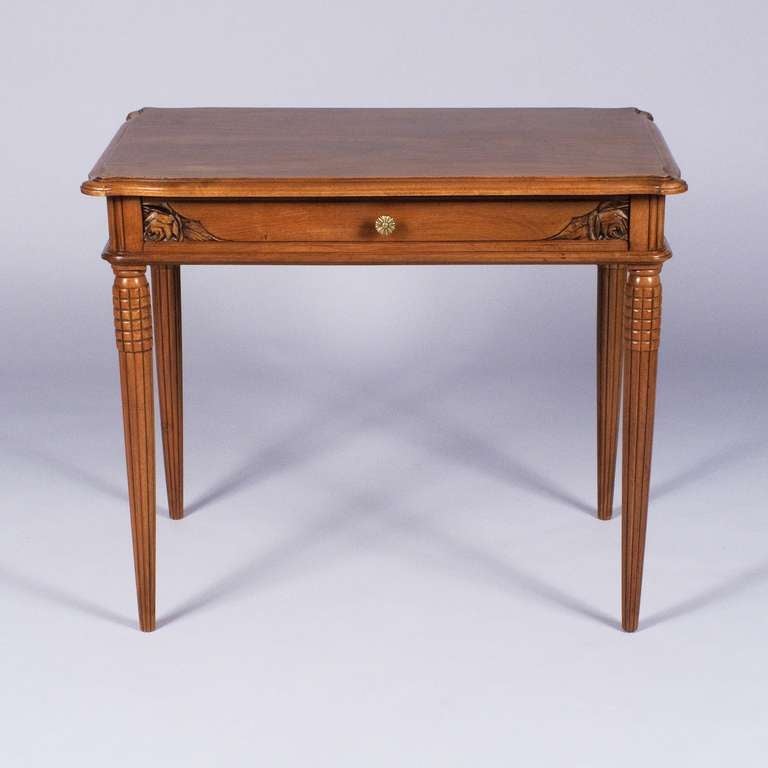 Wood French Art Deco Writing Table