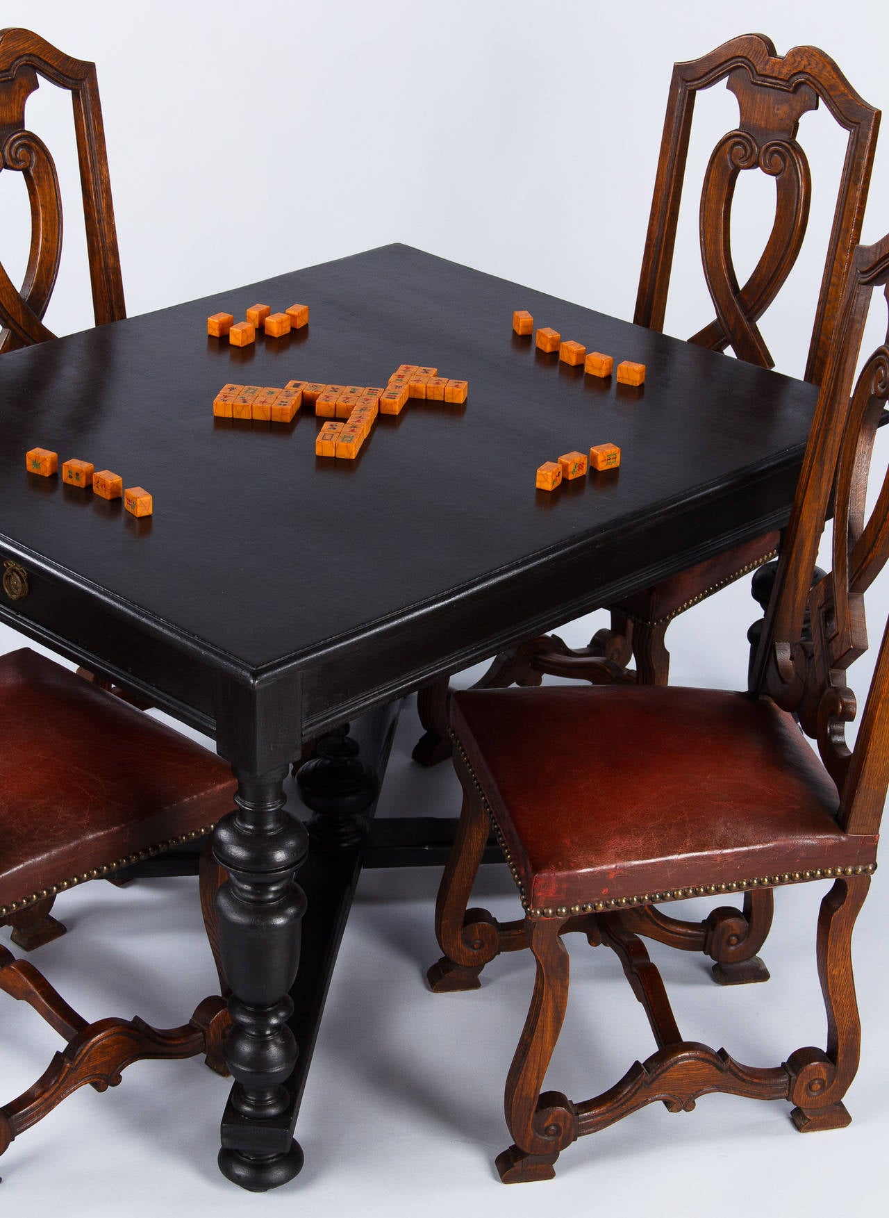 Painted French Renaissance Style Game or Center Table 4