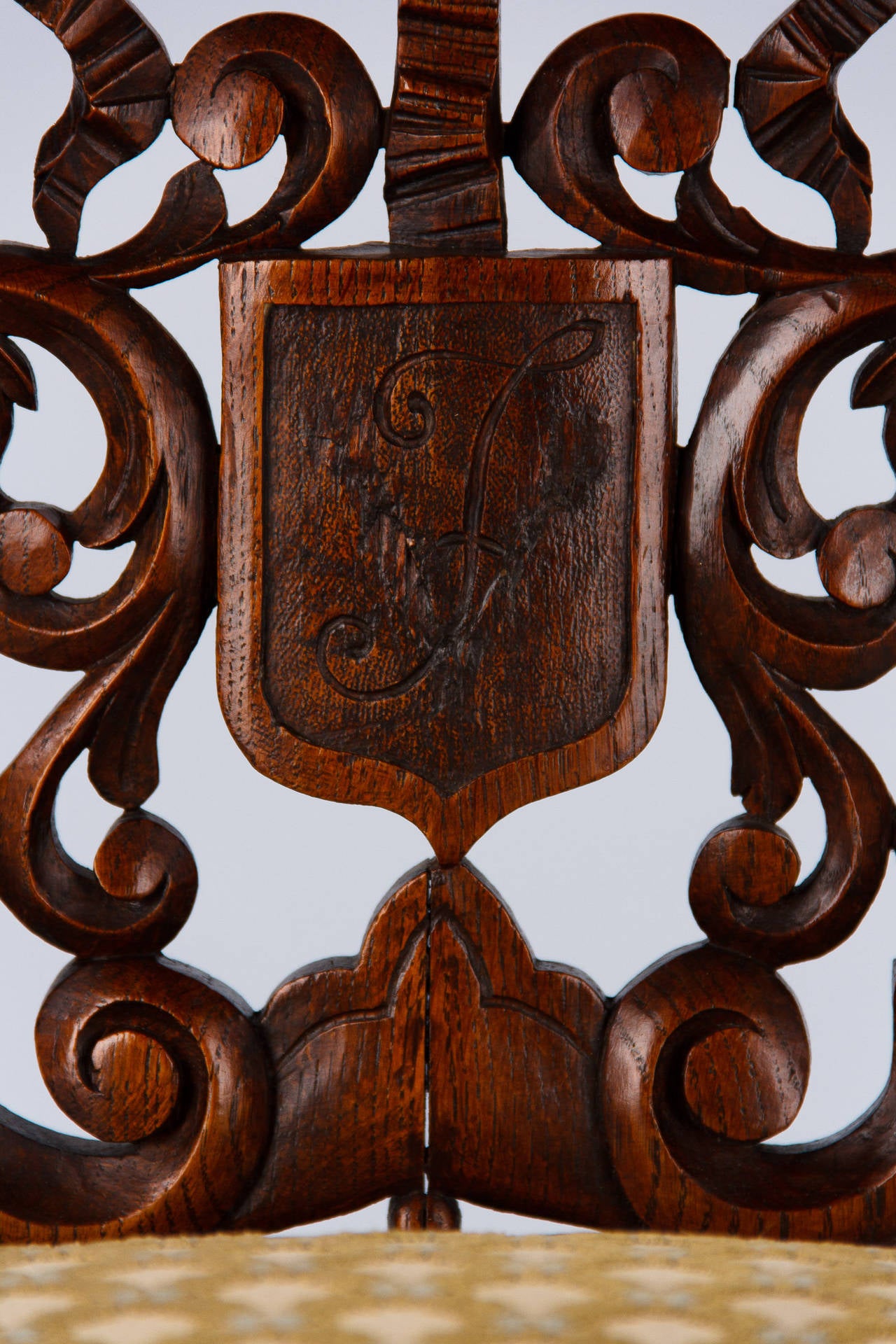 XIXe siècle Chaise de fumeur de style néo-renaissance française de la fin des années 1800