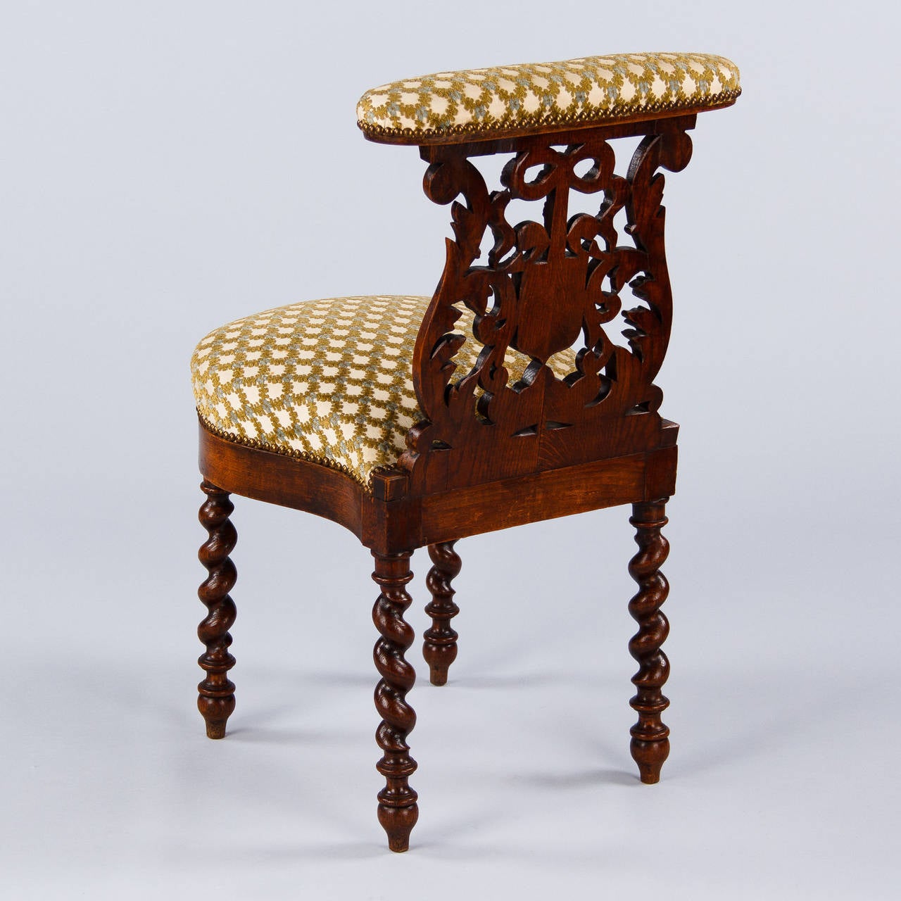 Chaise de fumeur de style néo-renaissance française de la fin des années 1800 1