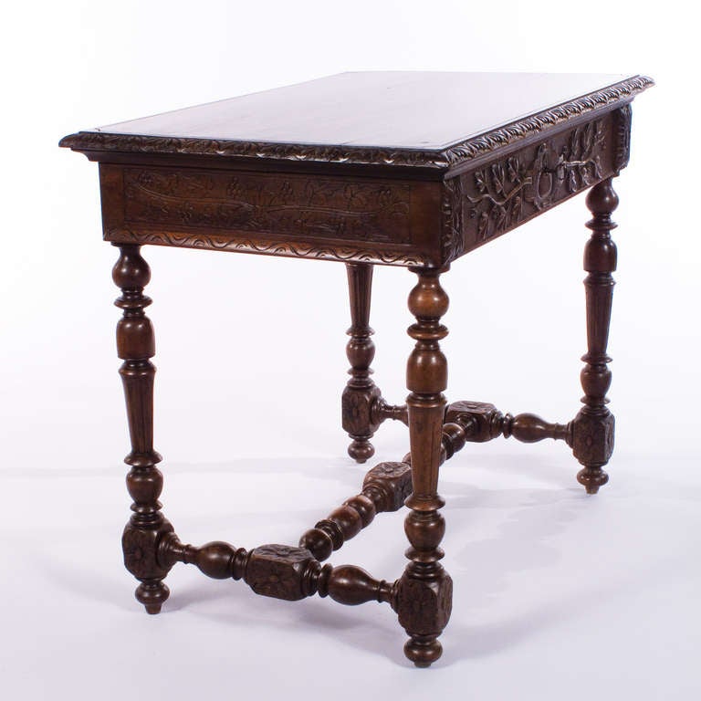 Wood Renaissance Style Writing Table