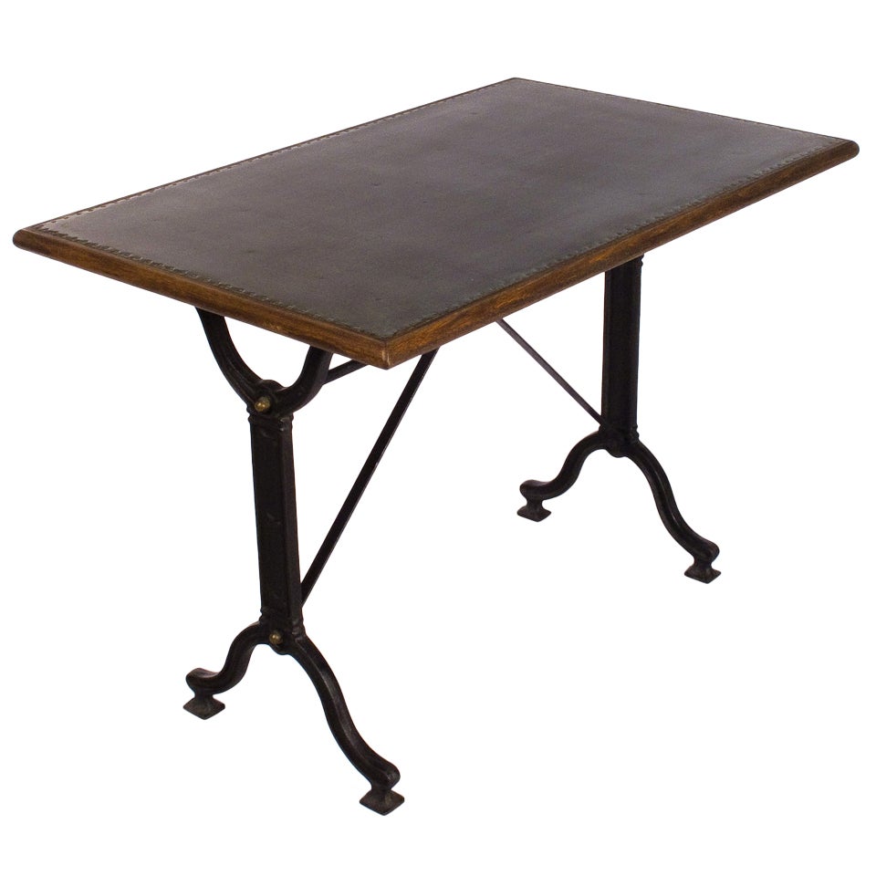 French Bistro Table with Zinc Top