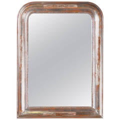 French Louis Philippe Period Silver Leaf Mirror French Louis Philippe Period Silver Leaf Mirror
