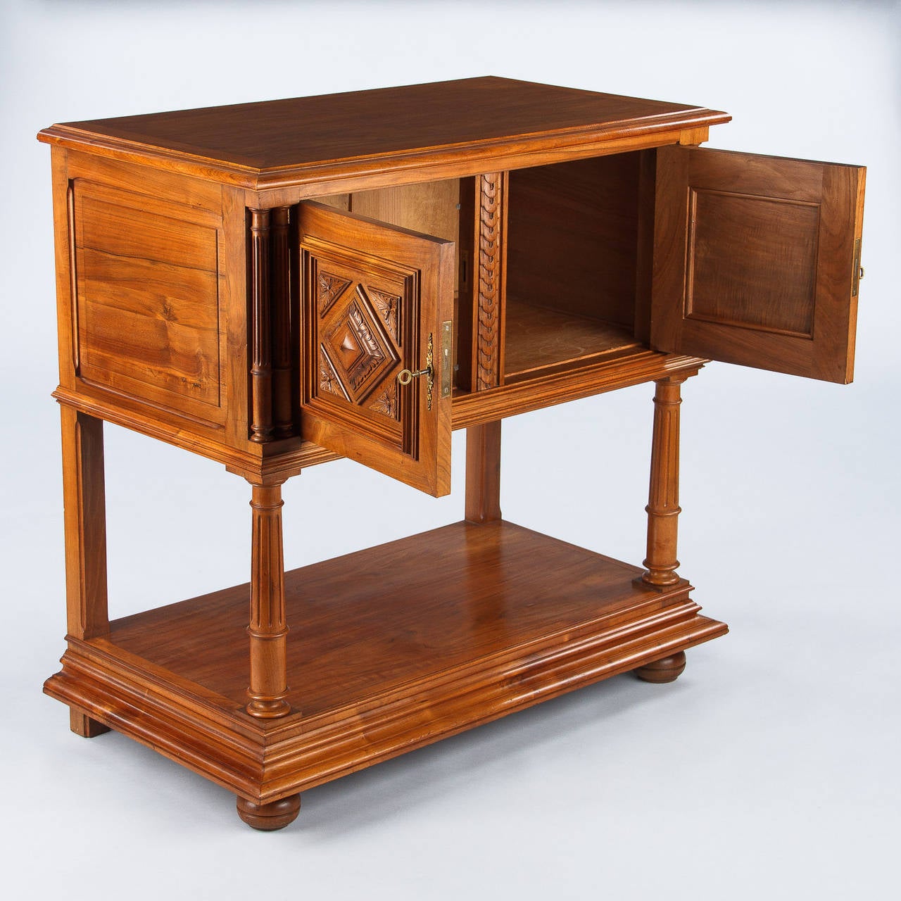Renaissance Revival Renaissance Style Walnut Sideboard Cabinet from France, circa 1900s