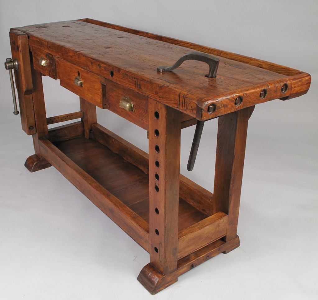 French Country Style Carpenter's Workbench at 1stdibs