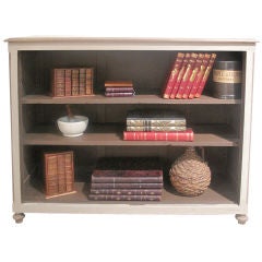 French Painted Open Bookcase