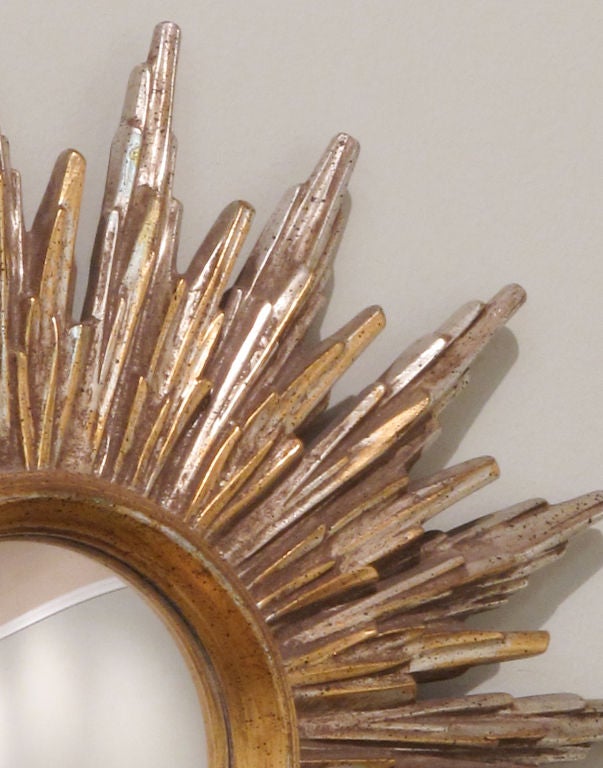 Mid-20th Century Mid-Century French Sunburst Mirror