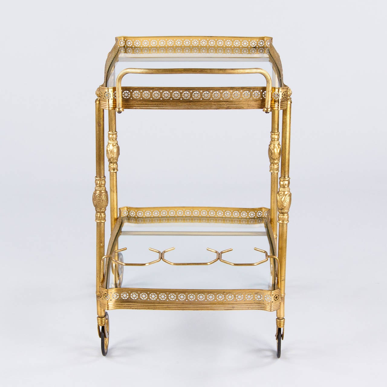 Midcentury French Brass Bar Cart 4