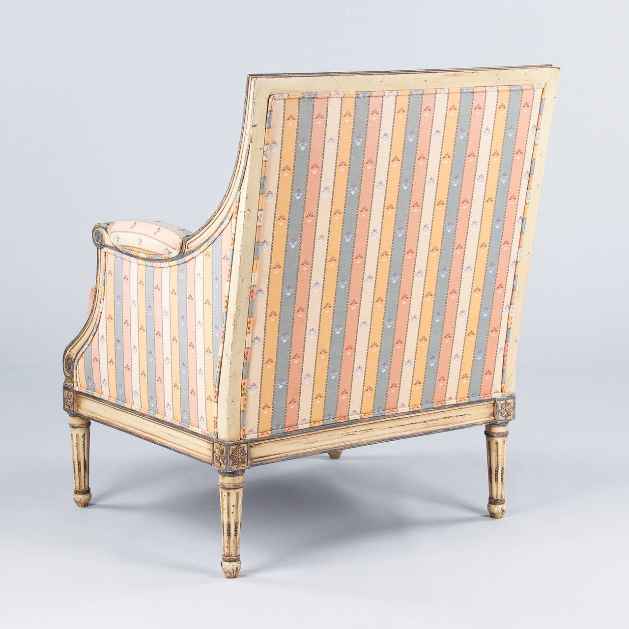 Painted French Louis XVI Style Marquise Armchair, 1950s