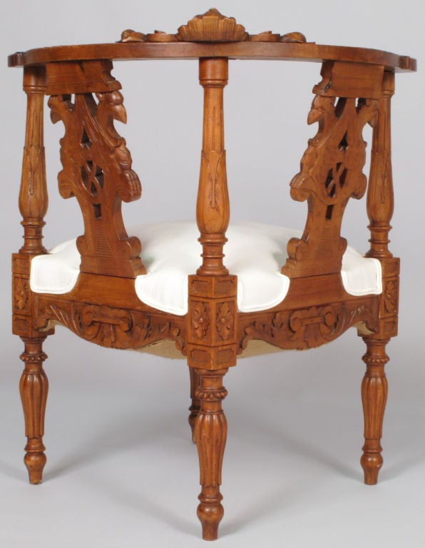 French Renaissance Style Corner Chair 1