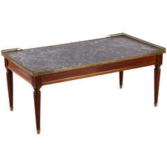 French Louis XVI Style Marble Top Coffee Table